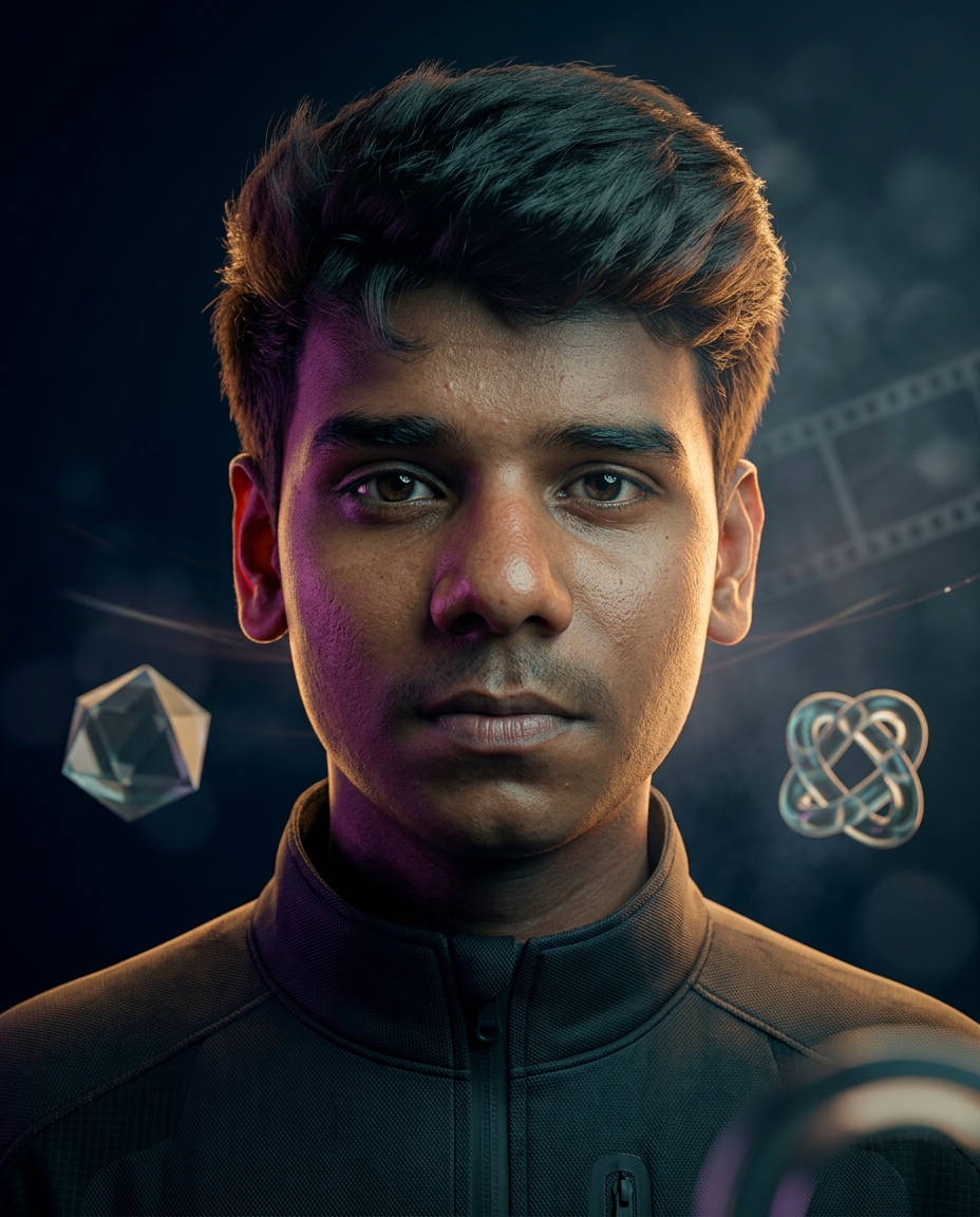 Portrait of Raj Laxmiprasad Gupta with cinematic 3D lighting